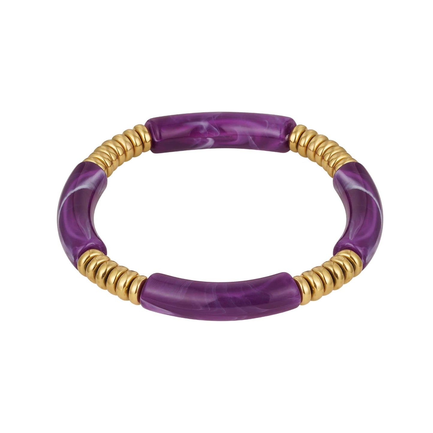 Gekleurde tube armband