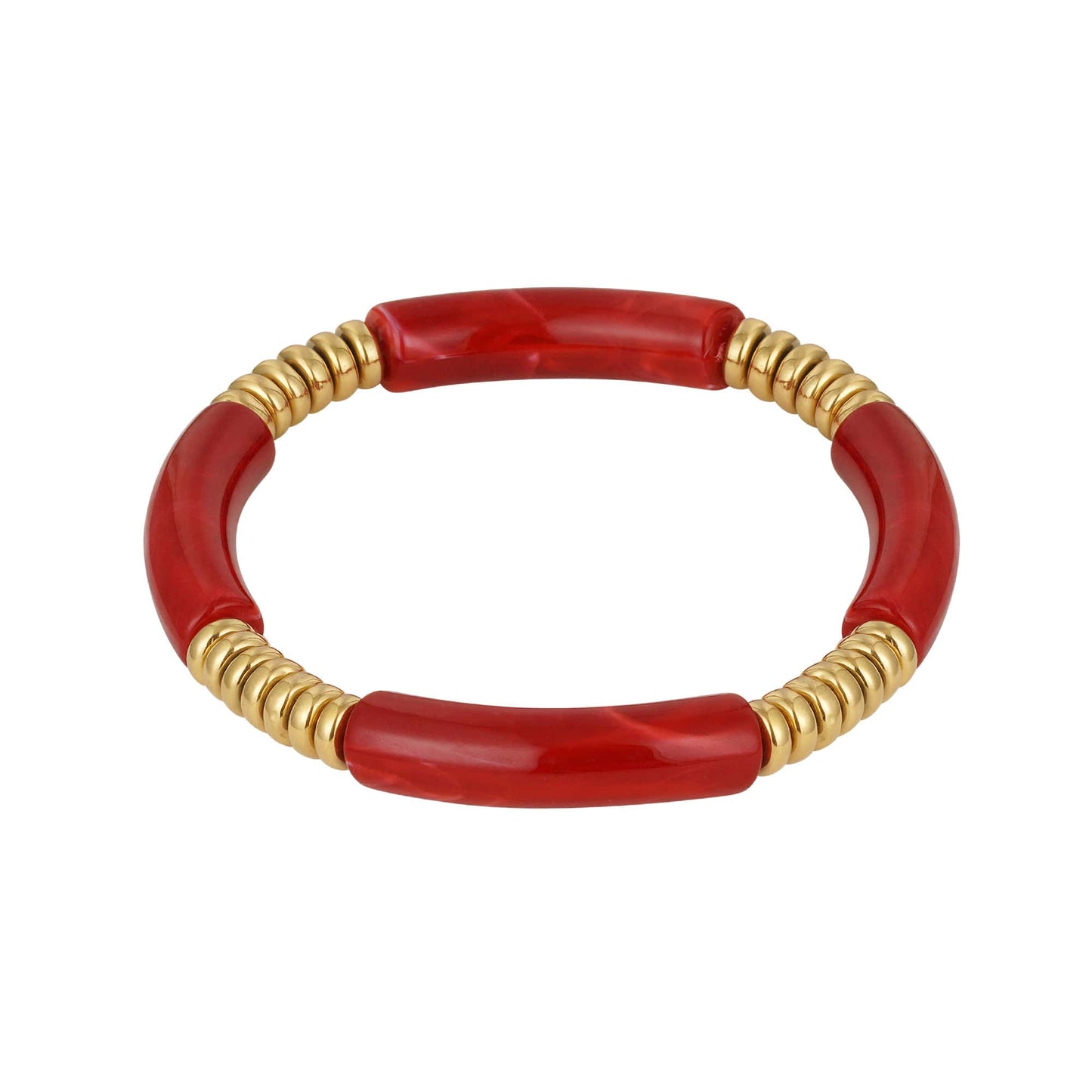 Gekleurde tube armband