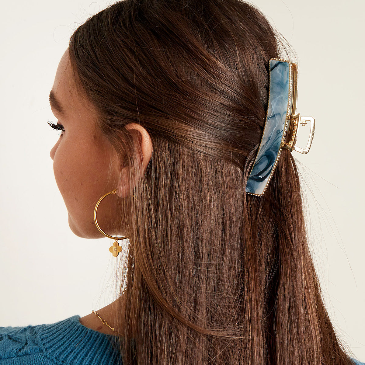Haarclip marmer