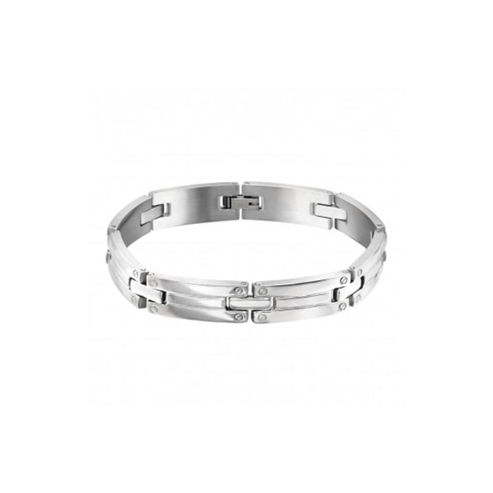 Roestvrijstalen heren armband grote schakels zilver