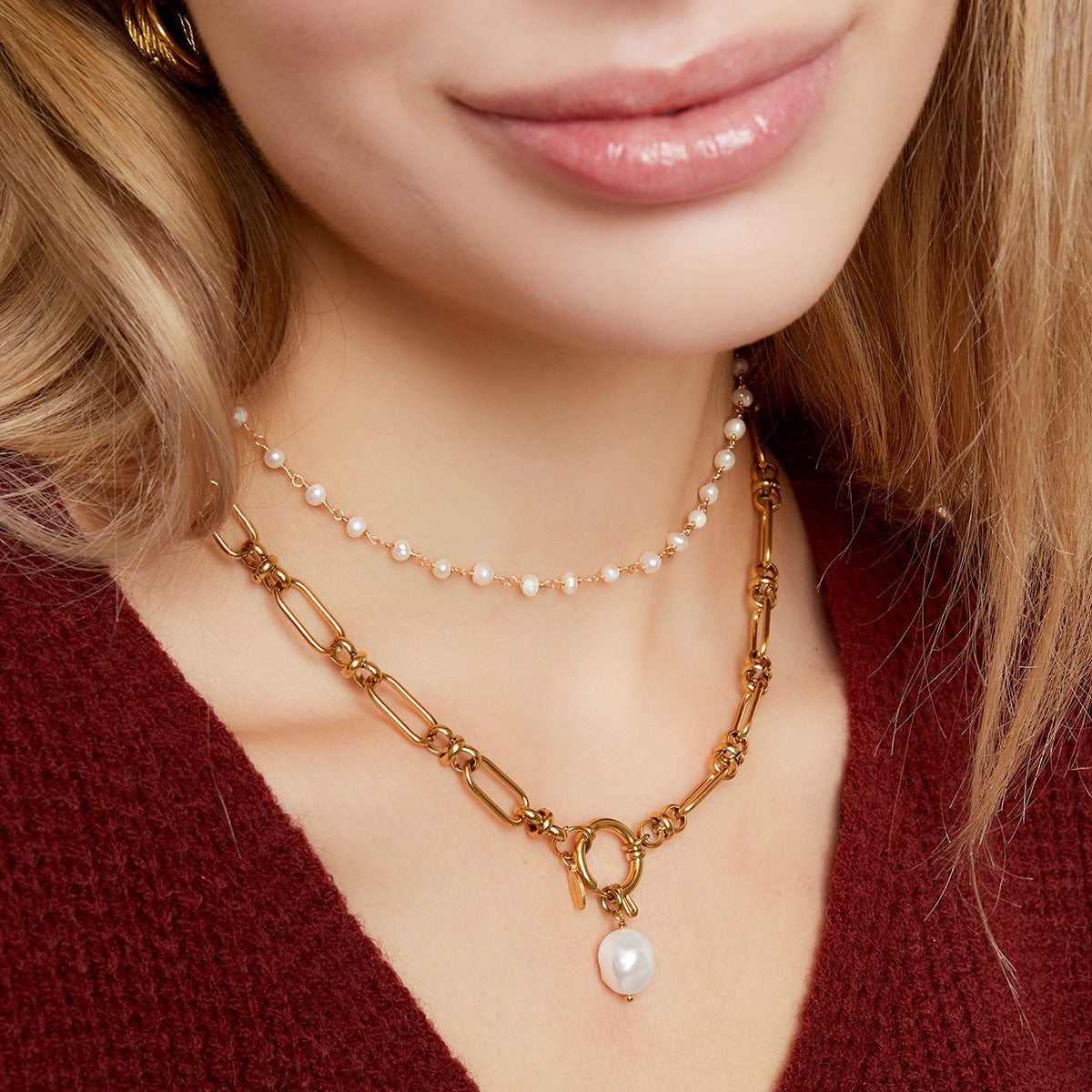 Ketting Chain of Pearls - Amora Jewellery