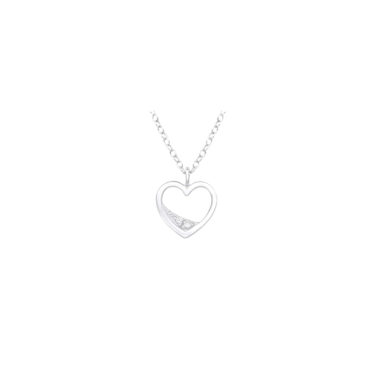 Zilveren ketting met hartje