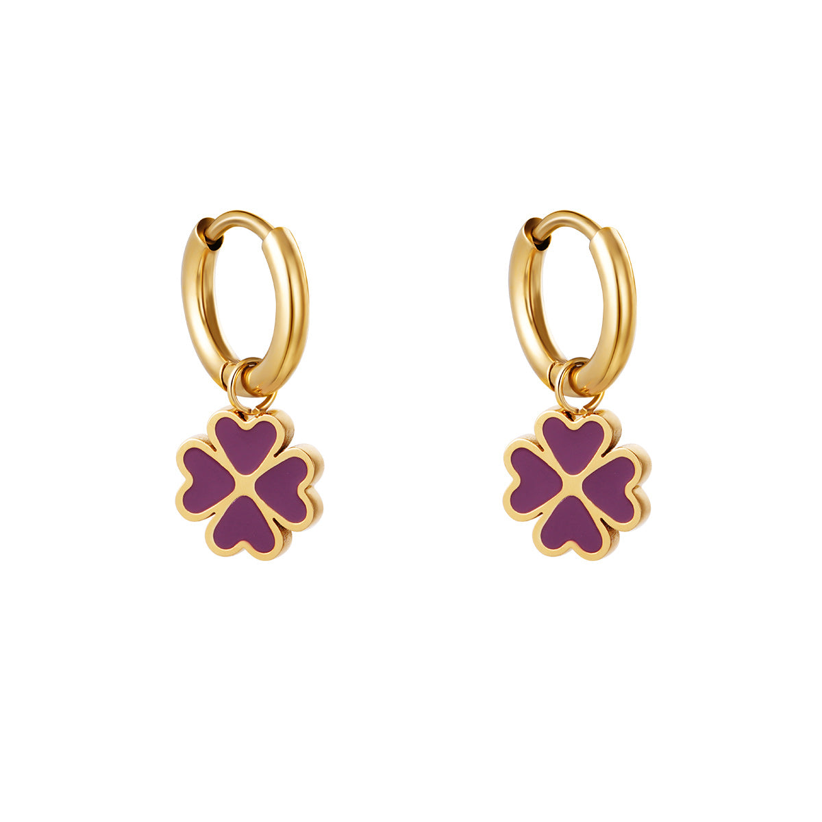Klaver oorbellen - Amora Jewellery