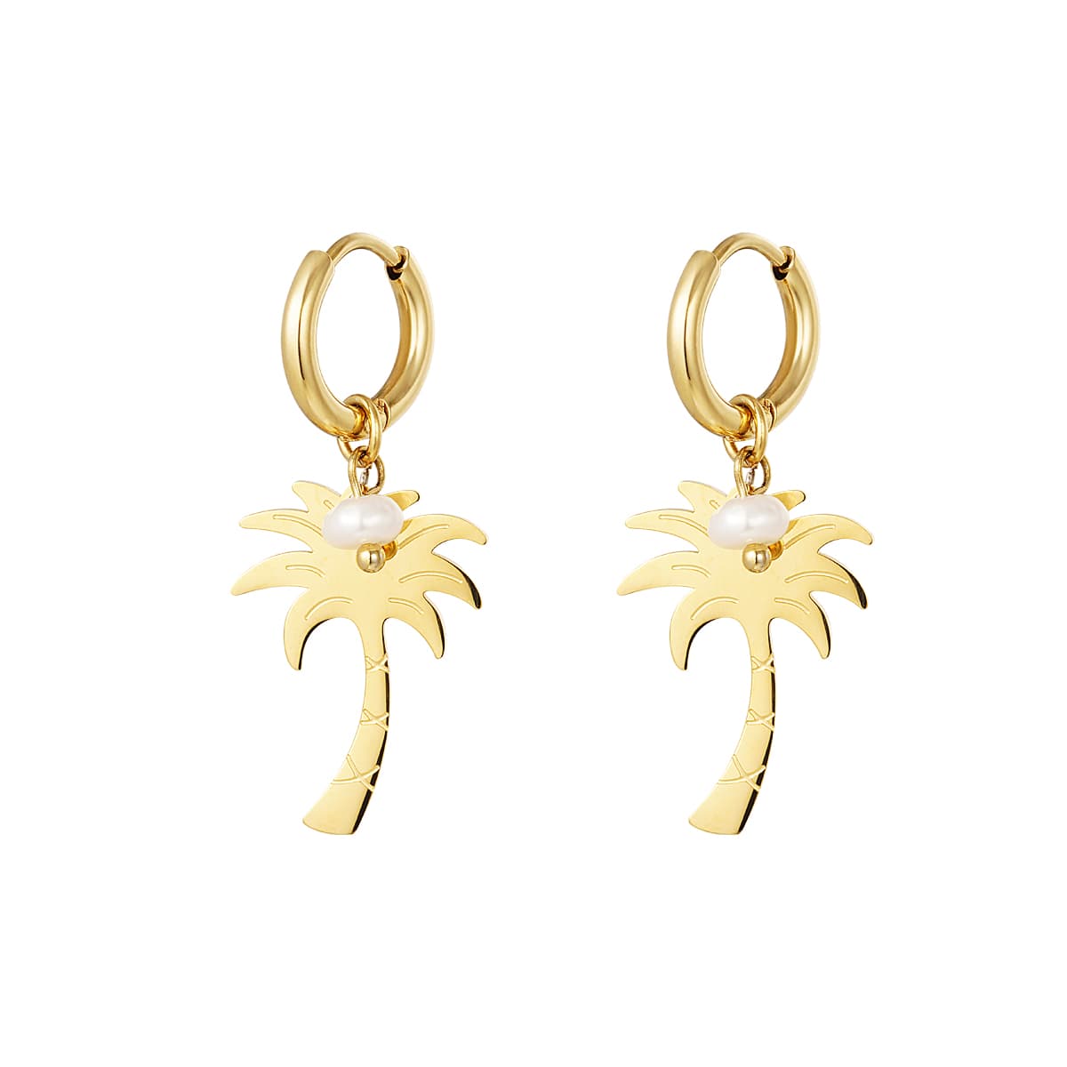 Palmboom oorbellen