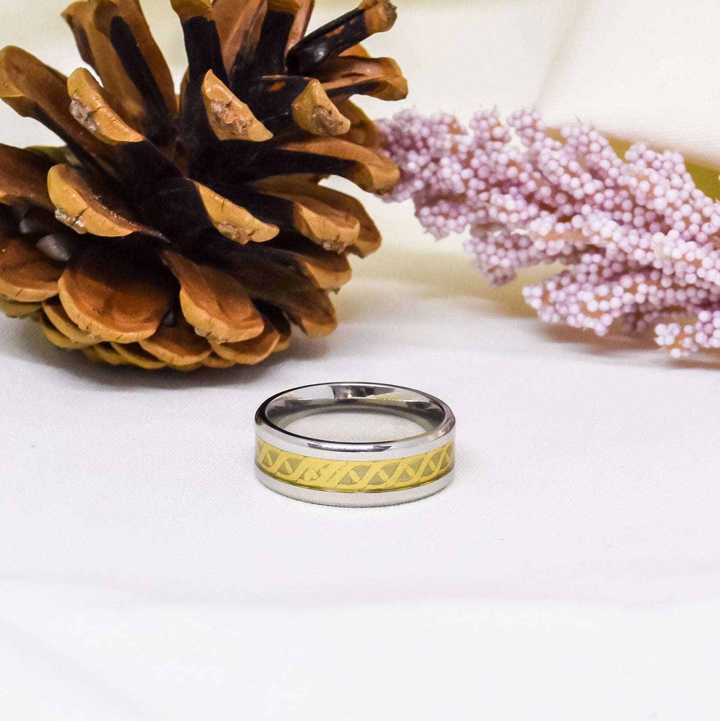 Keltische heren ring goude rand