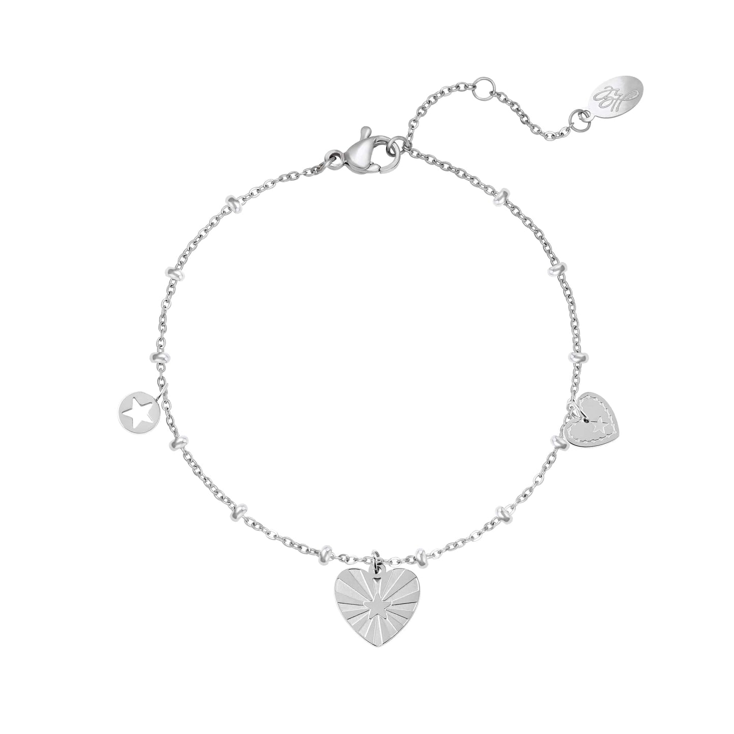 Armband met hartjesbedels