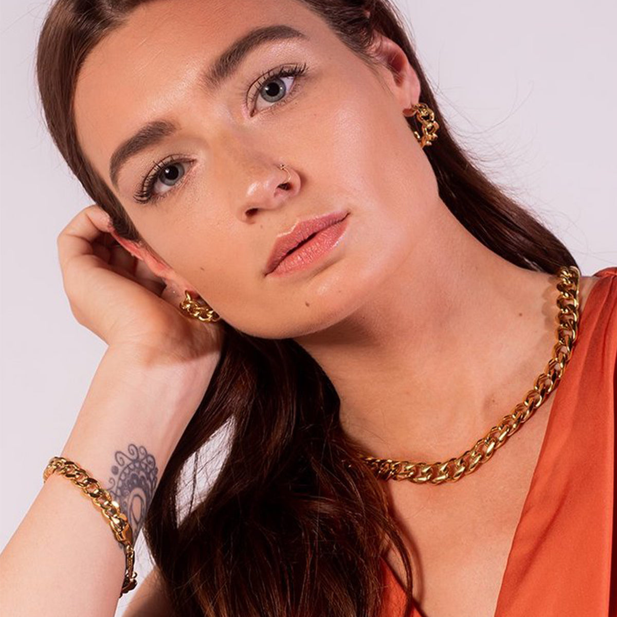 Statement schakel armband Stella