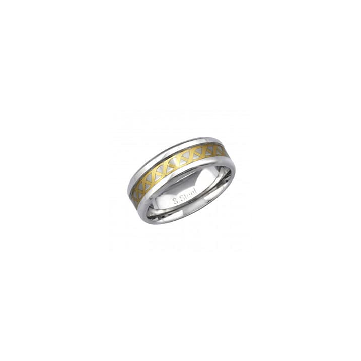 Keltische heren ring goude rand