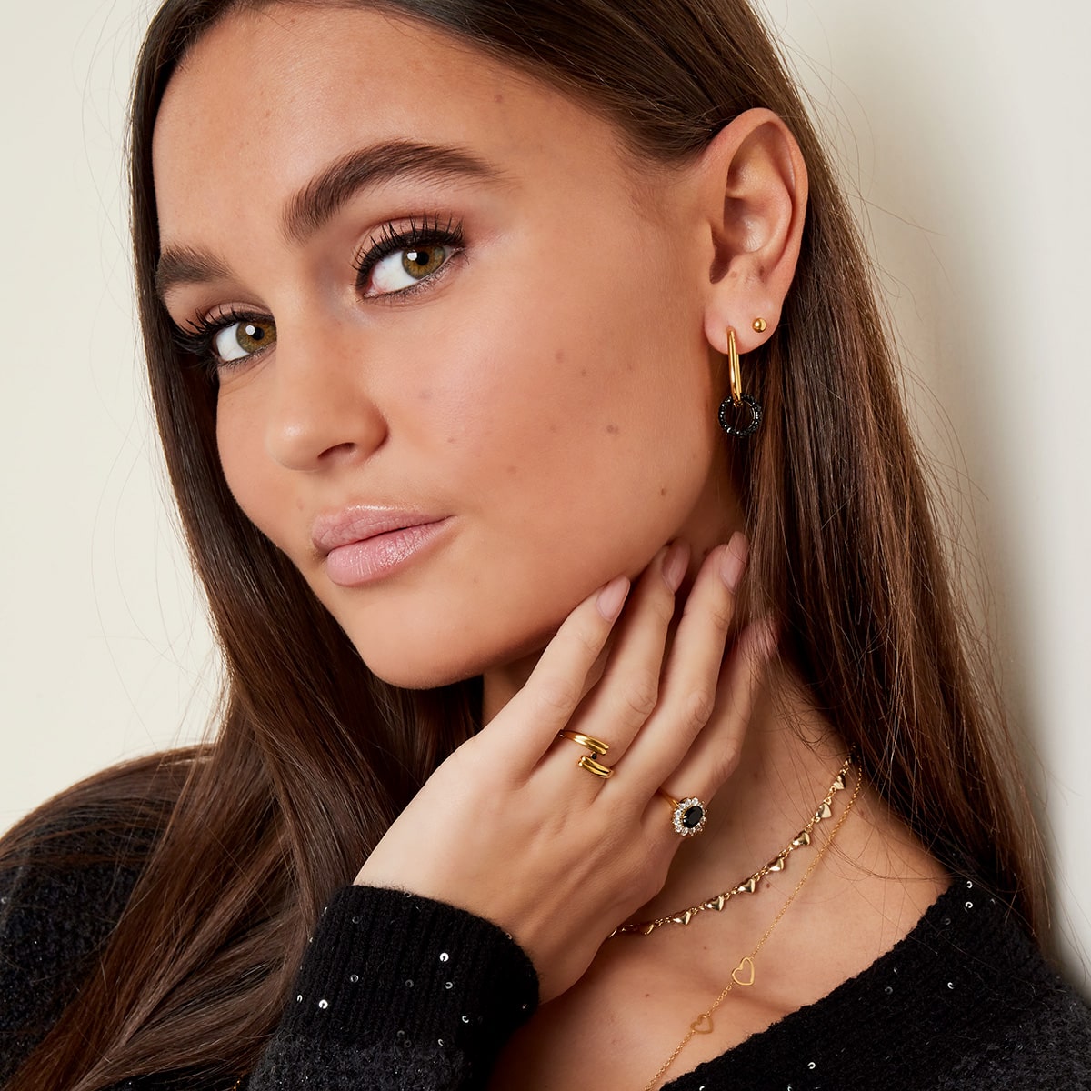 Chique ring met steentje