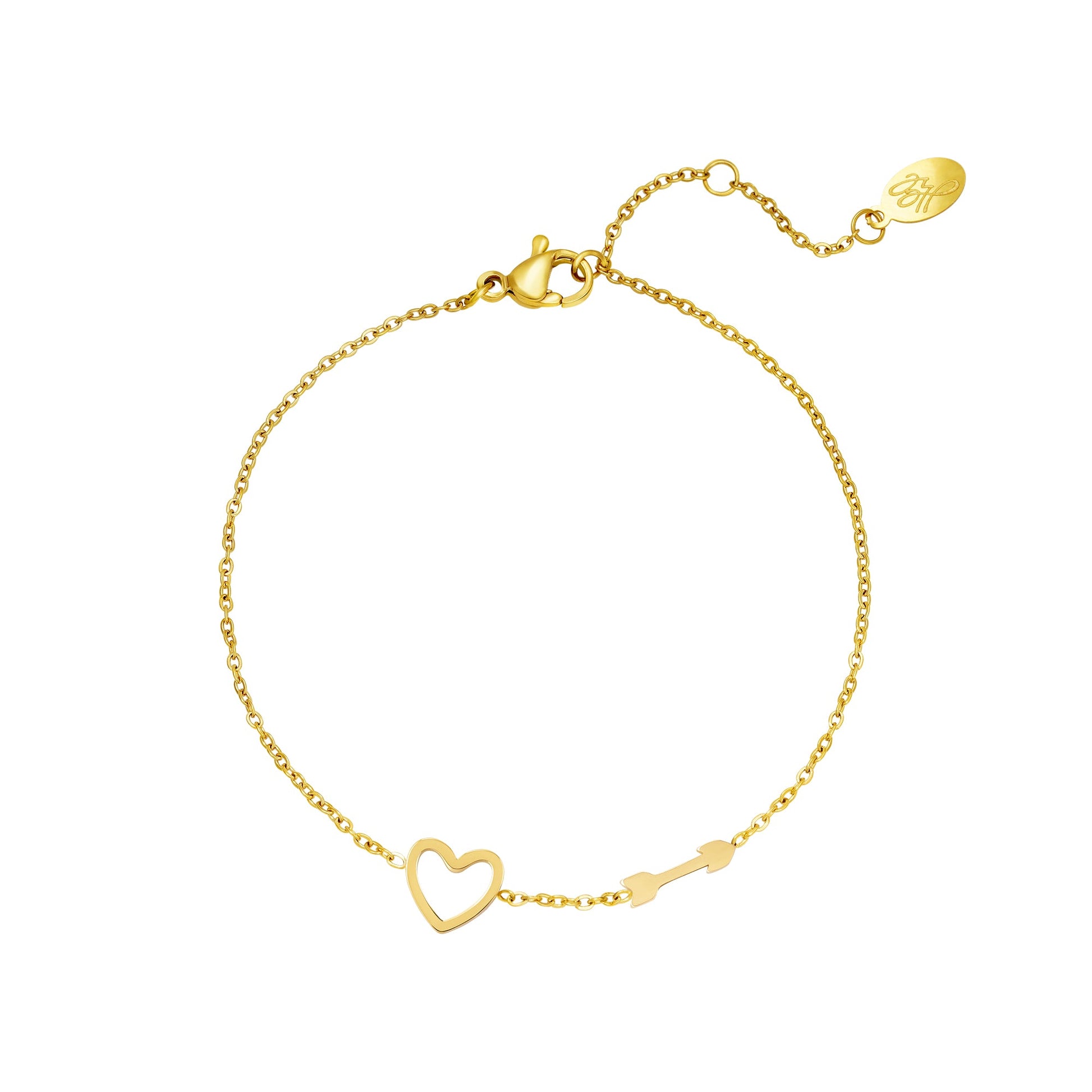 Armband met Hart en Pijl Bedel - Amora Jewellery