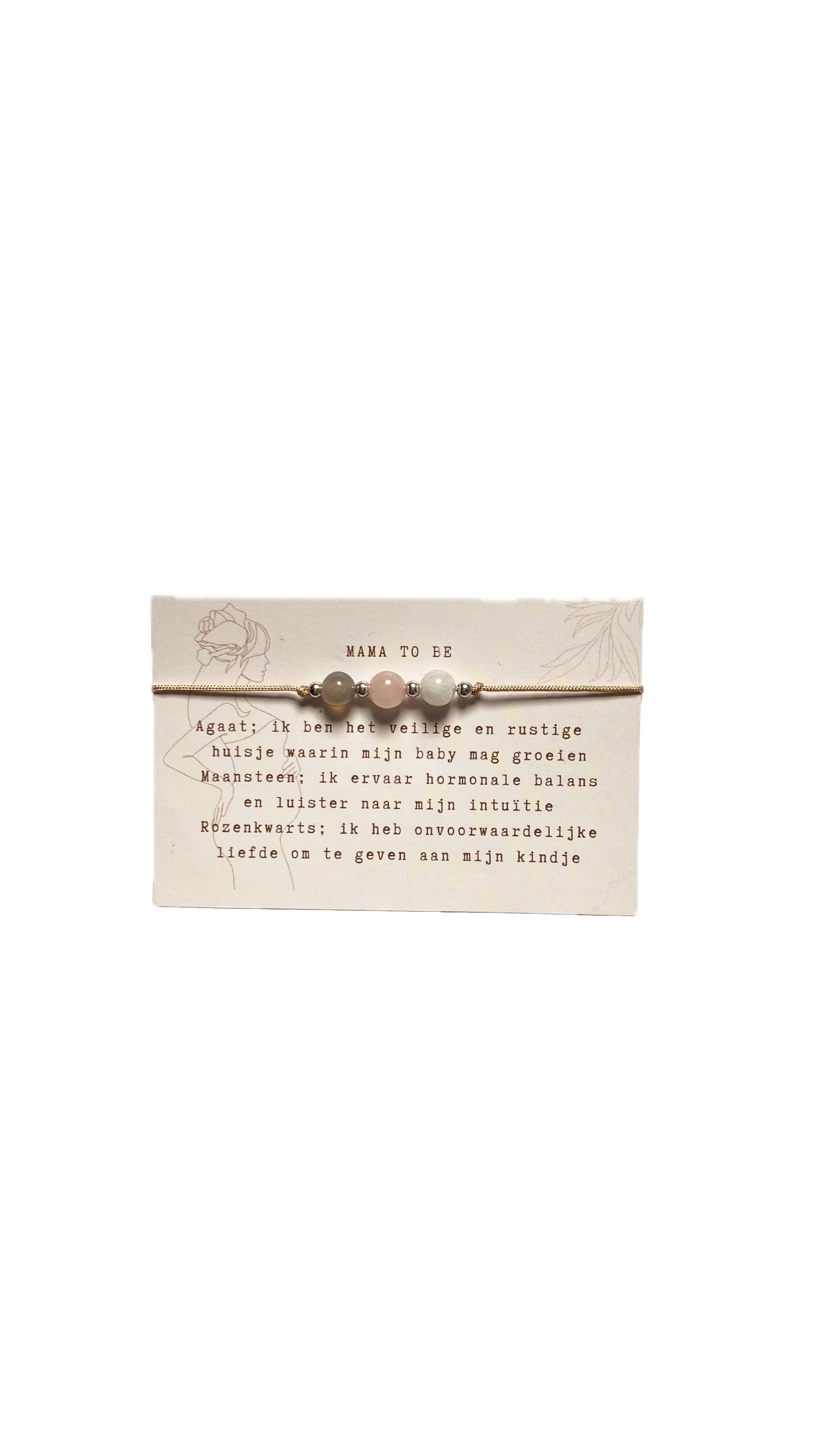Edelsteen armband Mama to be