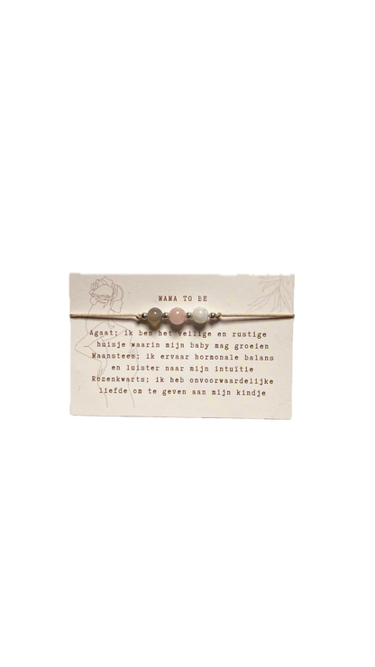 Edelsteen armband Mama to be
